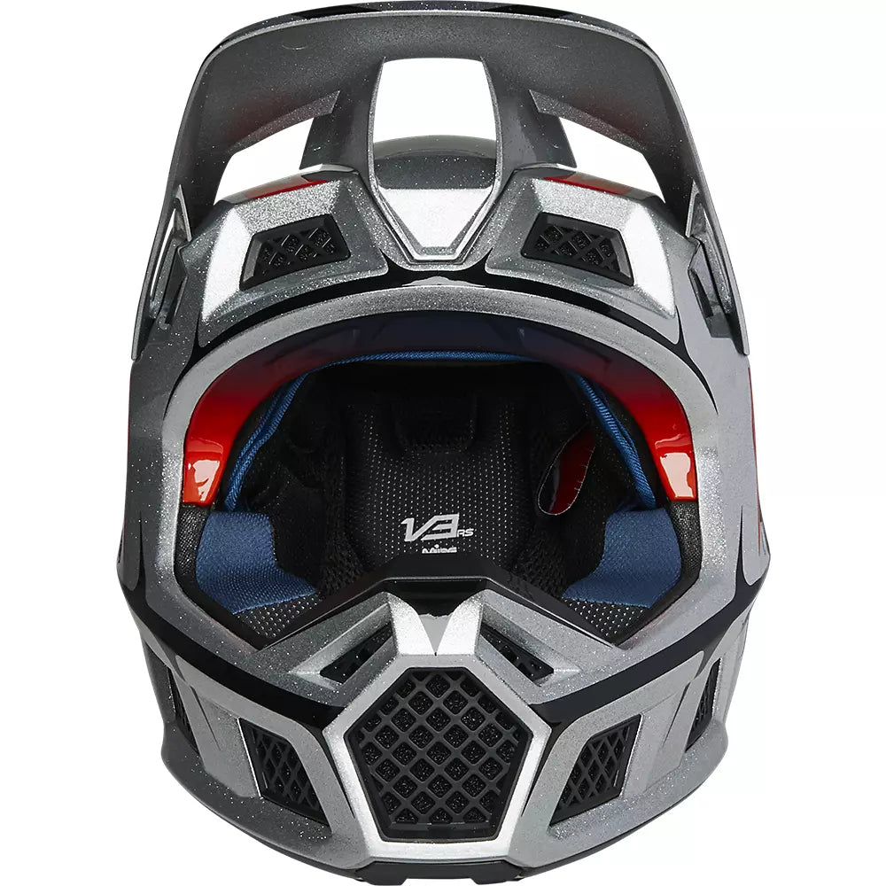 Casco Moto V3 RS Skars Plata Fox