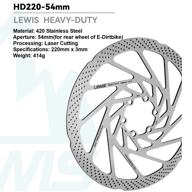 Rotor Lewis Trasero Light Bee 220mm 3.0mm