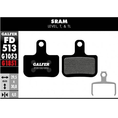 Galfer Pastillas Sram Level, T, TL, TLM y Ultimate (2019-) (Advanced)