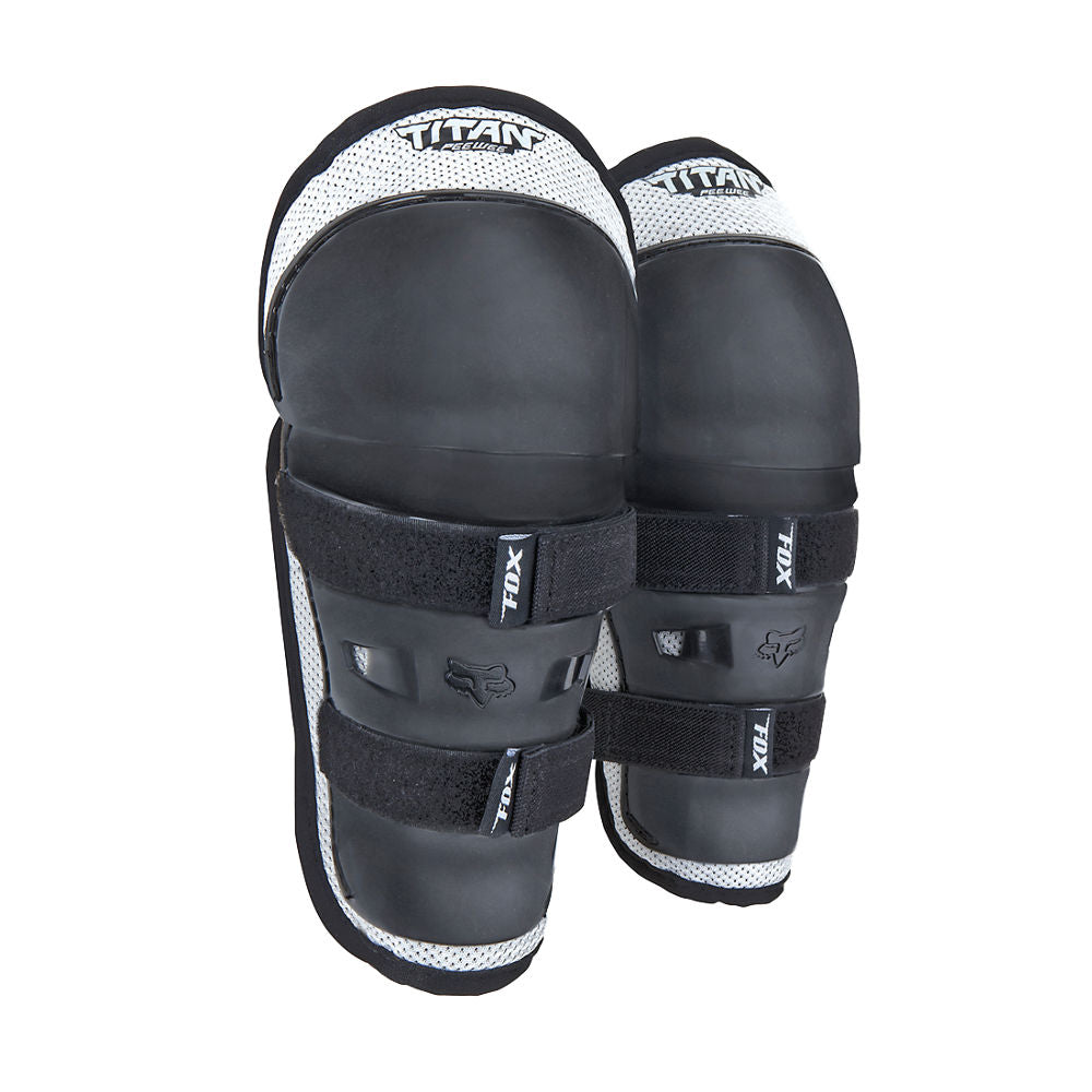 Rodilleras Moto Infantil Titan Negro Plata Fox