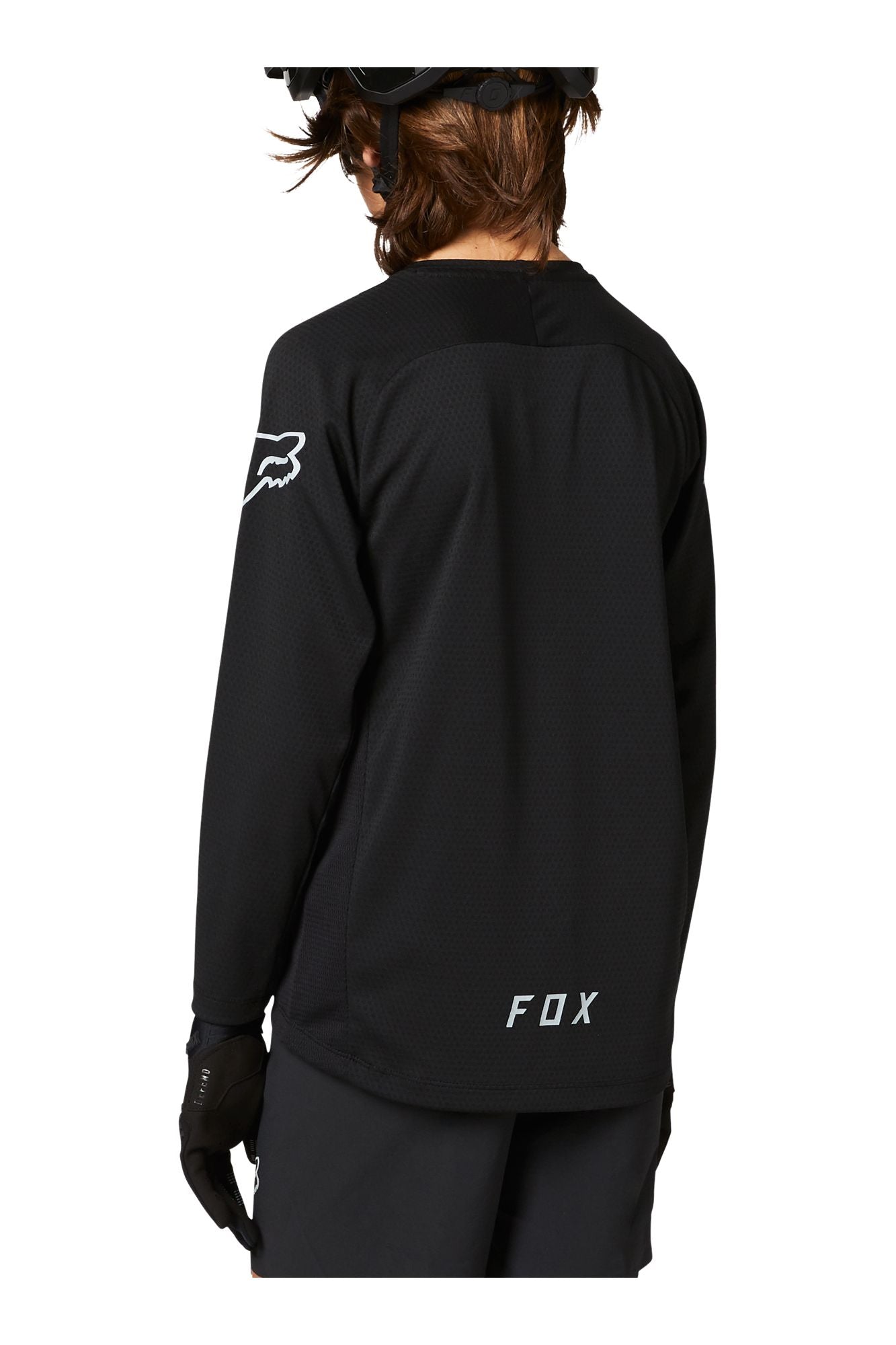 Polera Bicicleta Niño Defend Negro Fox