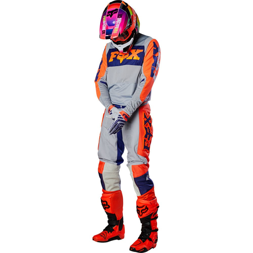 Pantalon Moto 360 Linc Gris/Naranjo Fox