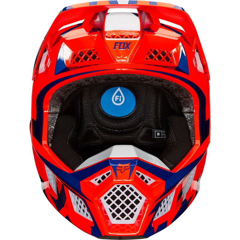Casco Moto V3 Idol Naranjo/Azul Fox | Casco Moto Fox casco fox racing motocross mtb