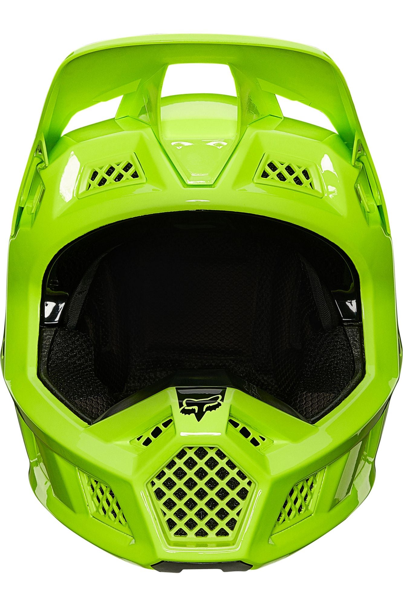 Casco Moto V3 Psycosis Amarillo Fluor Fox