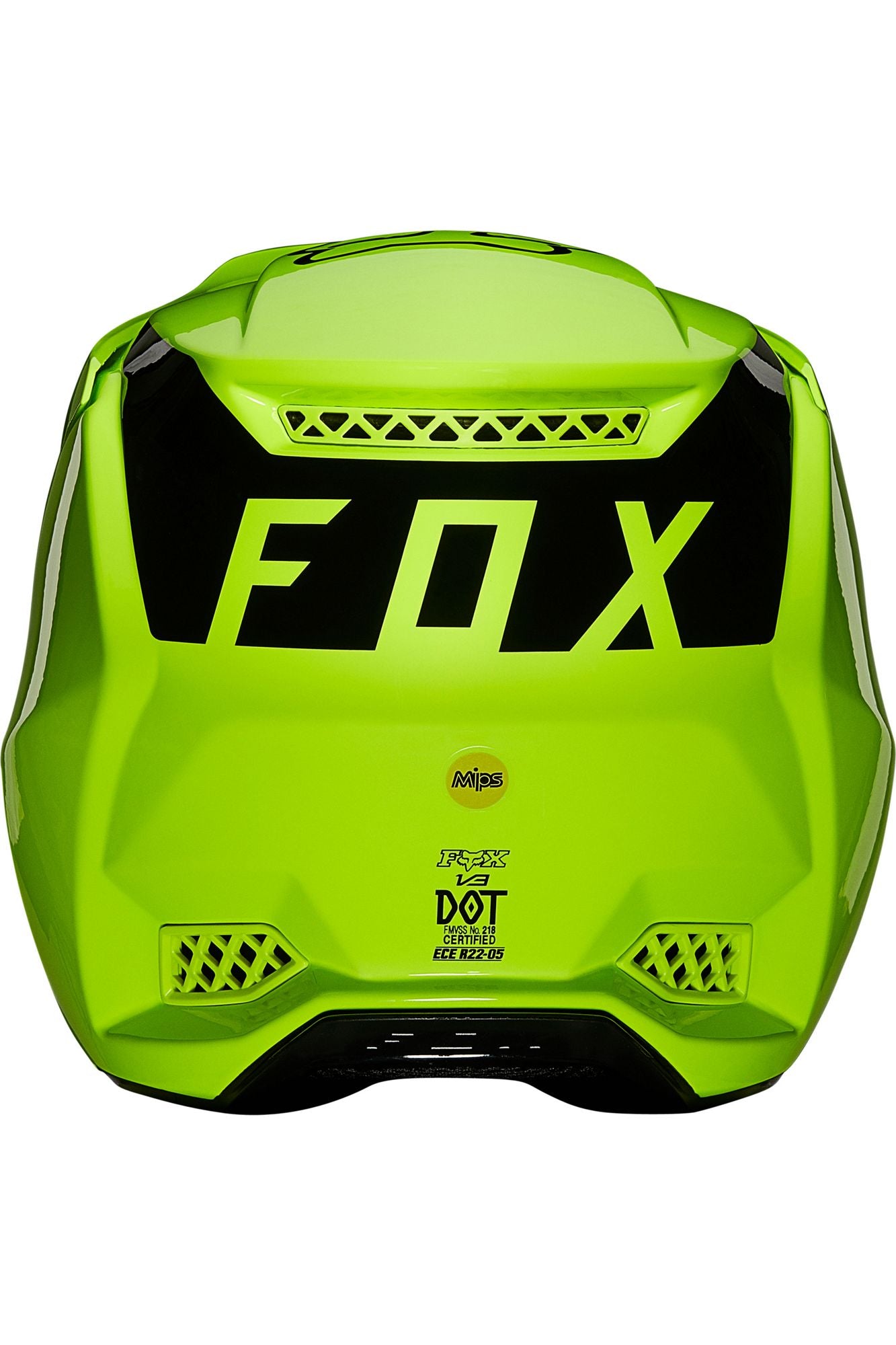 Casco Moto V3 Psycosis Amarillo Fluor Fox