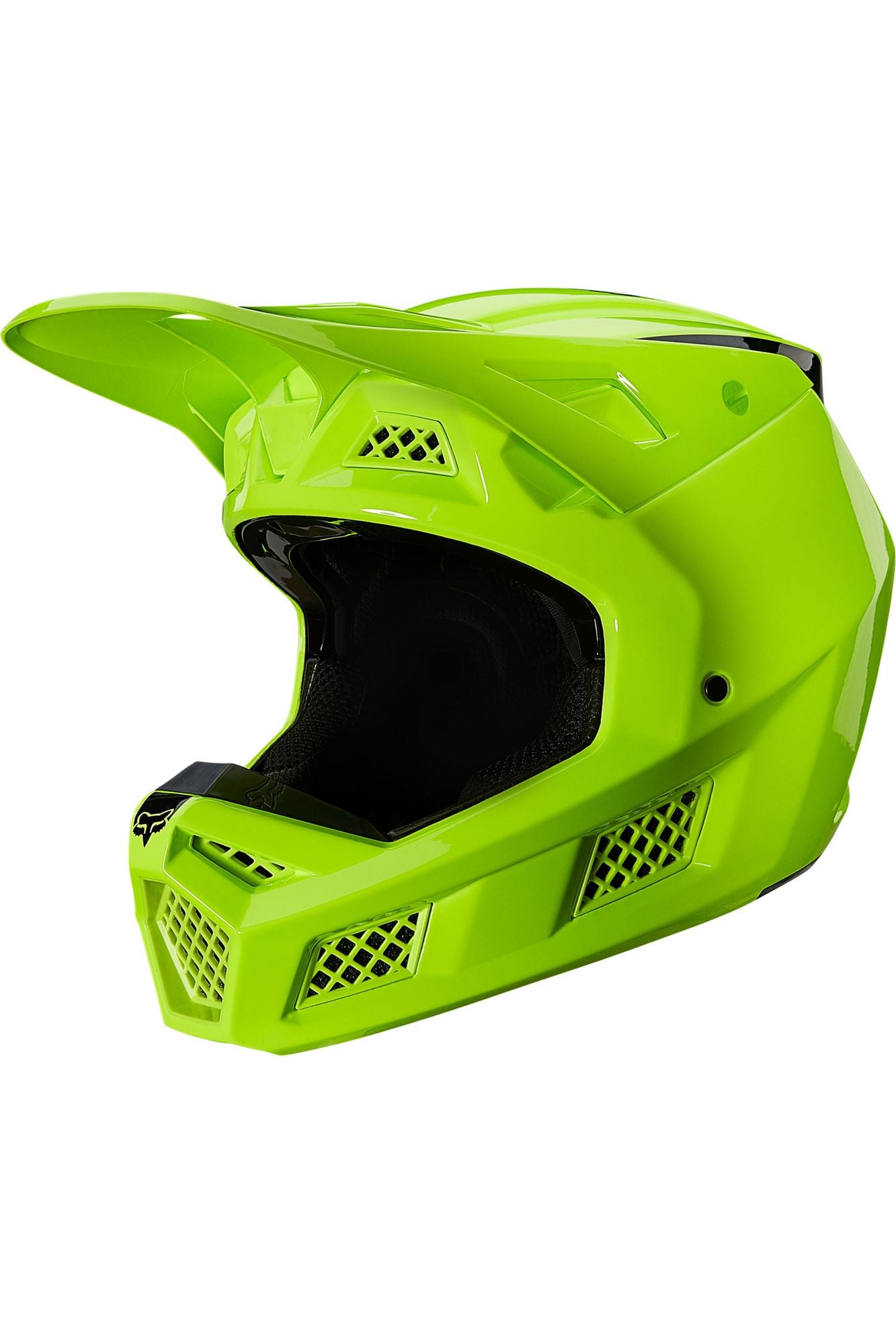 Casco Moto V3 Psycosis Amarillo Fluor Fox
