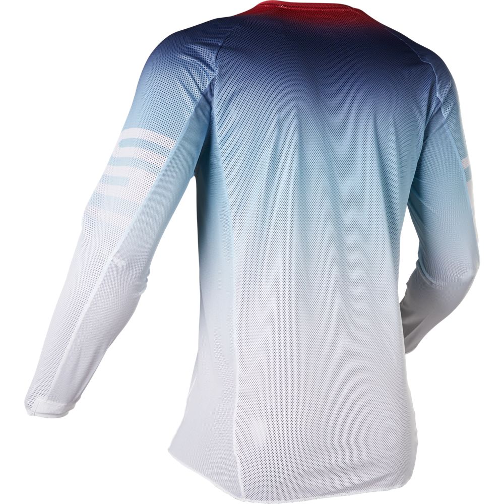 Polera Moto Técnica Airline Reepz Blanco/Azul Fox polera moto fox motocross