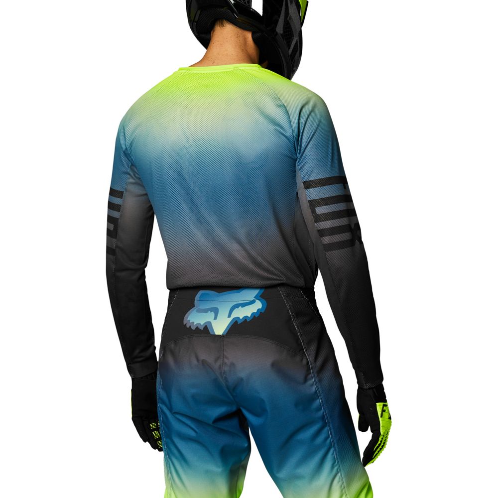 Polera Moto Airline Reepz Negro/Amarillo Fox polera moto fox motocross