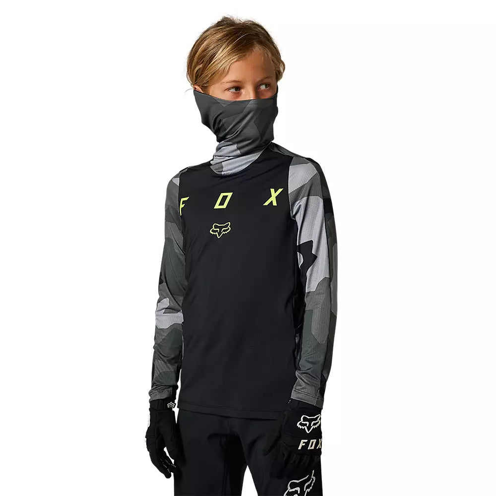 Polera Moto Niño Ranger Drive Camo Negro Fox