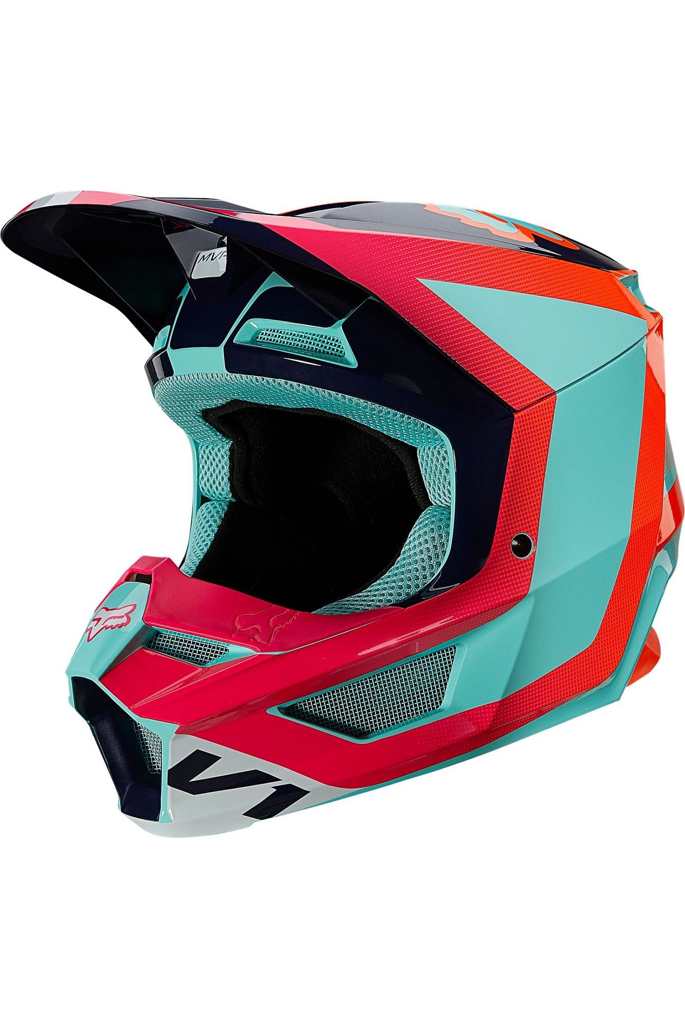Casco Moto V1 Niño Voke Aqua Fox