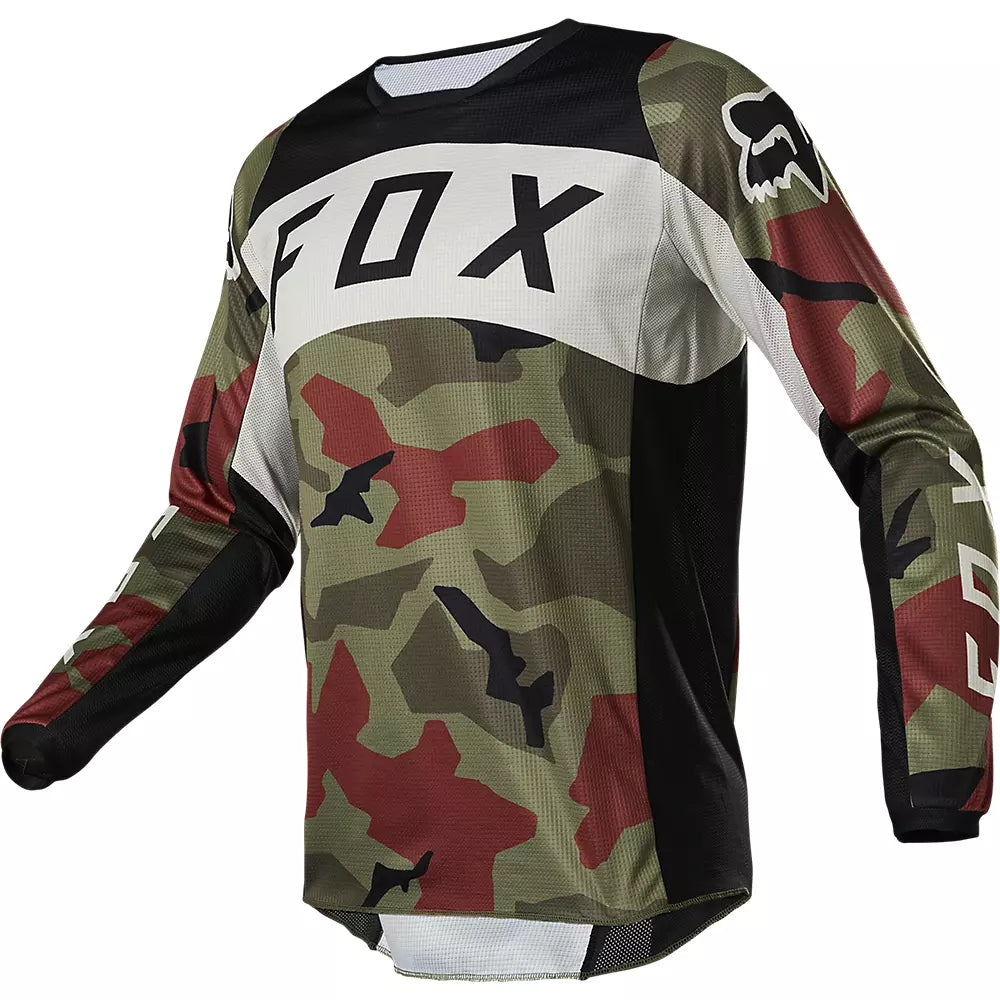 Polera Moto 180 BKNR Camo Verde Fox