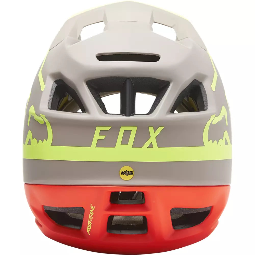 Casco Bicicleta Proframe Tuk Gris/Amarillo/Rojo Fox | Casco MTB Fox casco fox racing motocross mtb
