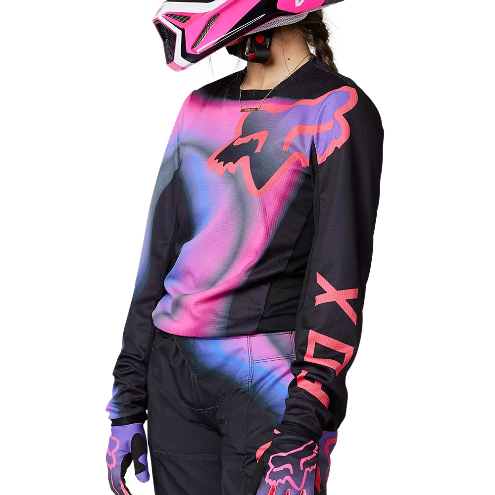 Polera Moto Mujer 180 Toxsyk Negro/Rosado Fox