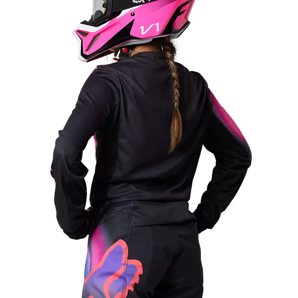 Polera Moto Mujer 180 Toxsyk Negro/Rosado Fox