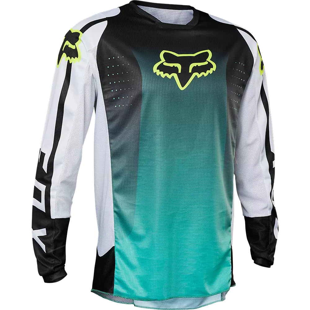 Polera Moto 180 Leed Celeste/Blanco Fox