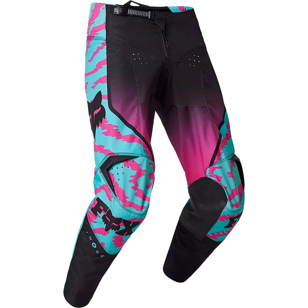 Pantalon Fox Moto 180 Nuklr para Moto Celeste/Rosado