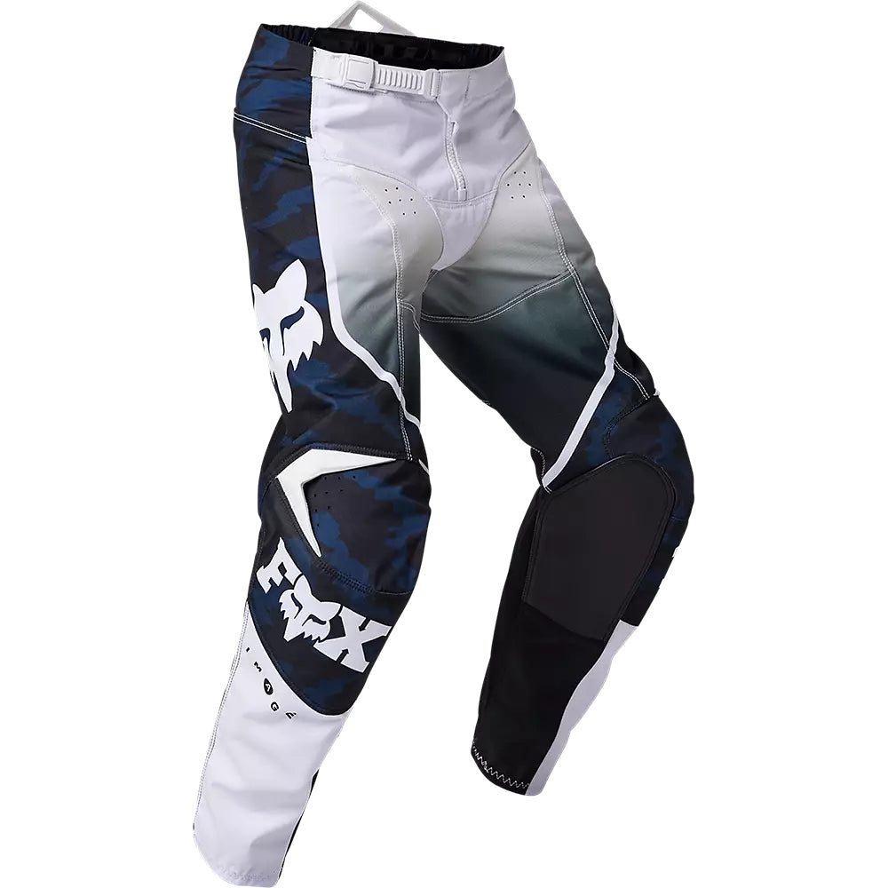 Pantalon Fox Moto Niño 180 Nuklr para Moto Azul/Blanco