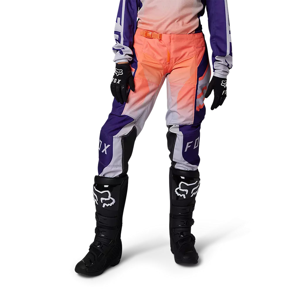 Pantalon Moto Mujer 180 Leed Naranjo/Morado Fox