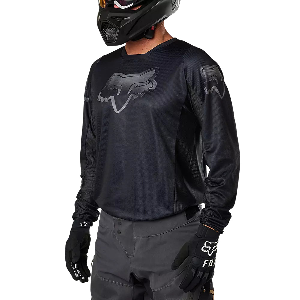 Polera Moto 180 Blackout Negro Fox