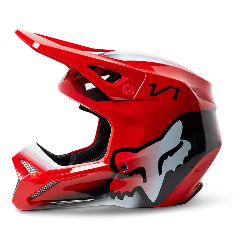 Casco Moto Niño V1 Toxsyk Rojo Fox