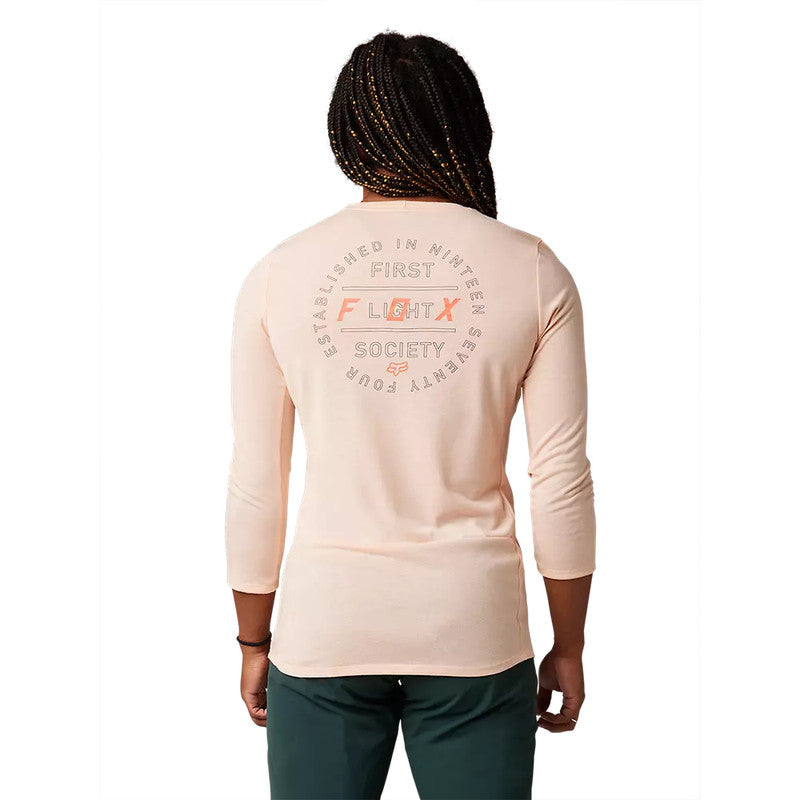 Polera Bicicleta Mujer Ranger Drirelease® 3/4 Rosado Claro Fox