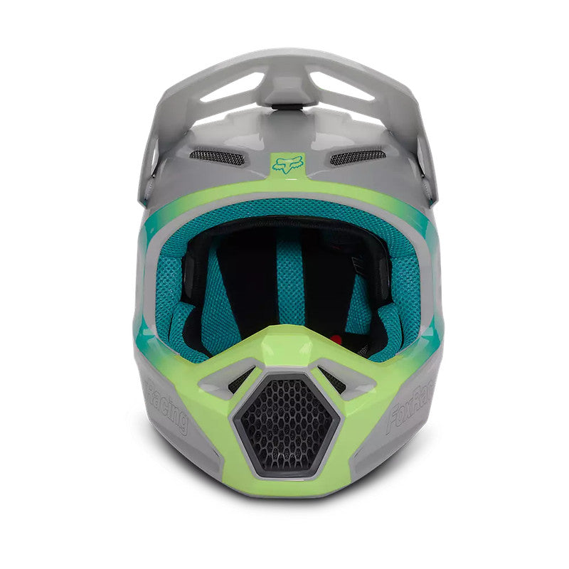 Casco Moto V1 Horyzn Gris/Negro/Amarillo Fox