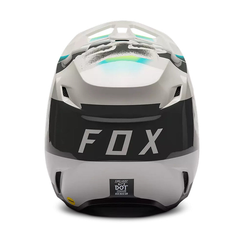 Casco Moto V1 Horyzn Gris/Negro/Amarillo Fox