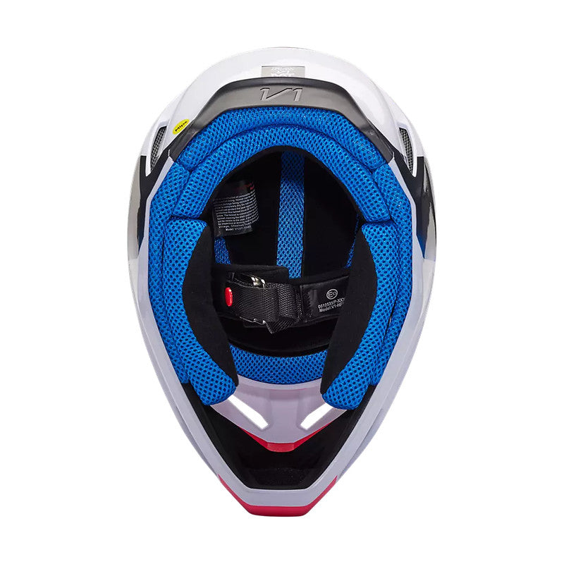 Casco Moto V1 Horyzn Negro/Blanco/Rosado Fox