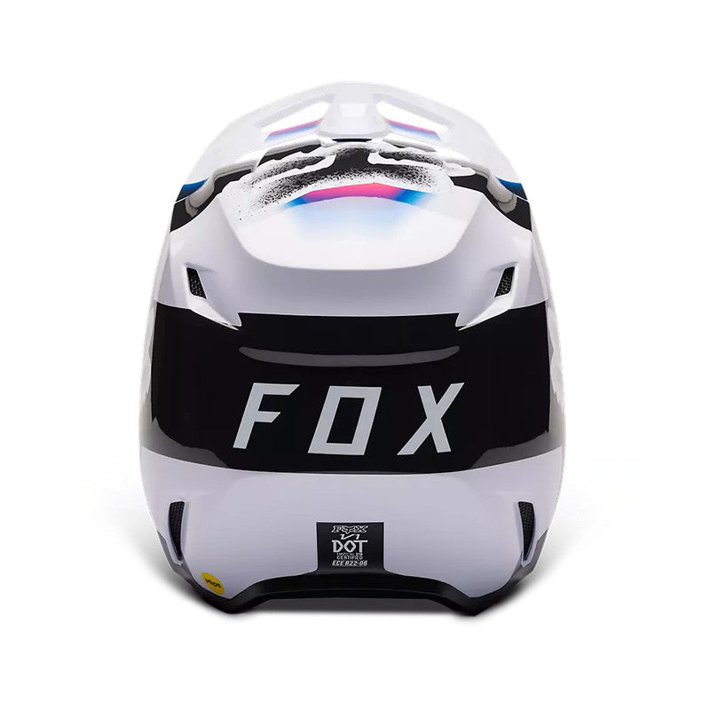 Casco Moto V1 Horyzn Negro/Blanco/Rosado Fox