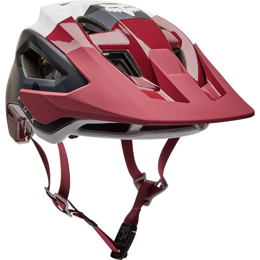 Casco Bicicleta Speedframe Pro Camo Negro/Burdeo Fox