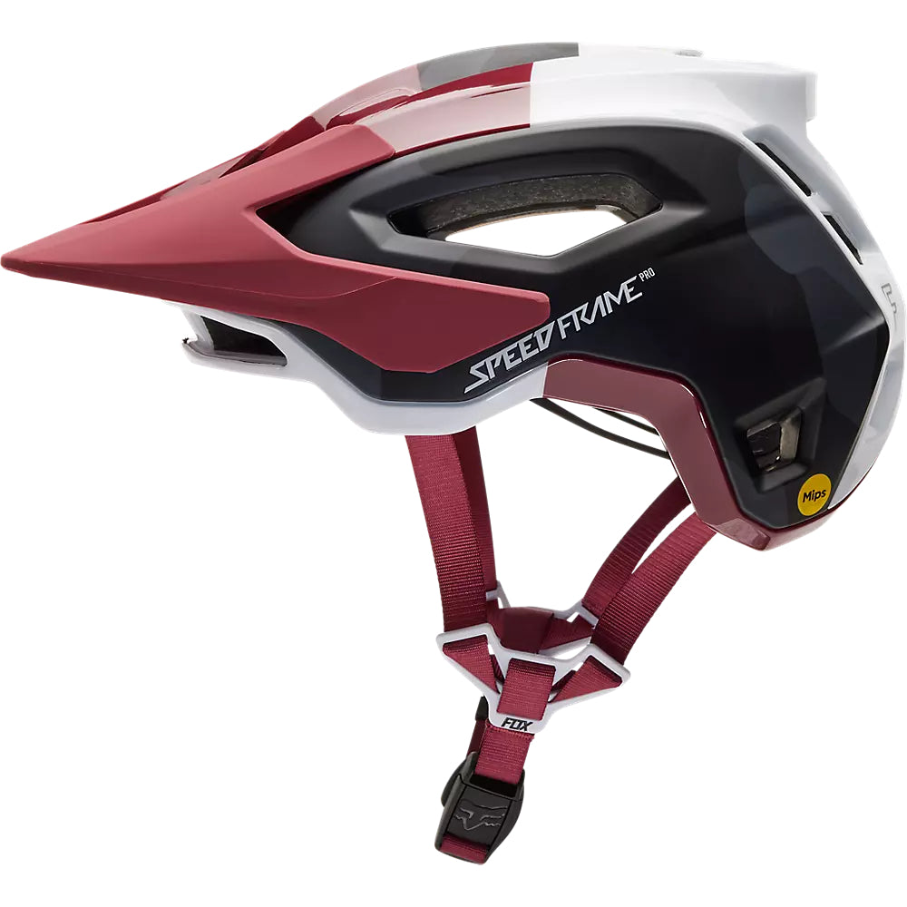 Casco Bicicleta Speedframe Pro Camo Negro/Burdeo Fox