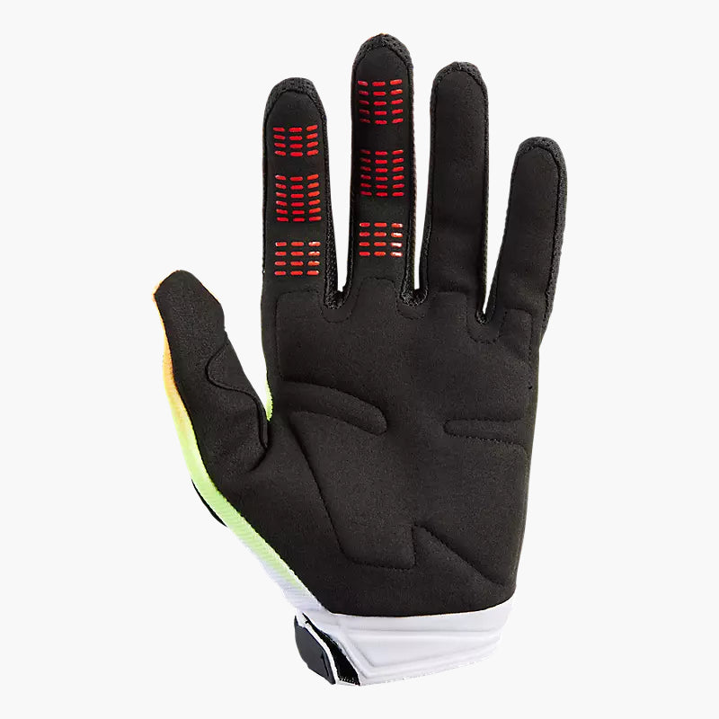 Guantes Moto 180 Statk Blanco/Amarillo Fox