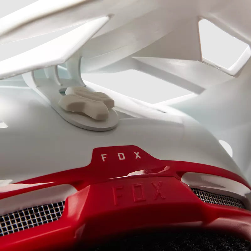 Casco Bicicleta Rampage Comp Baysik Blanco/Rojo Fox