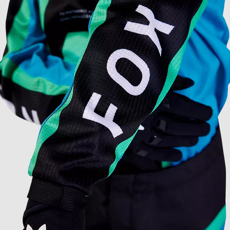 Polera Moto Infantil 180 Ballast Negro/Azul Fox