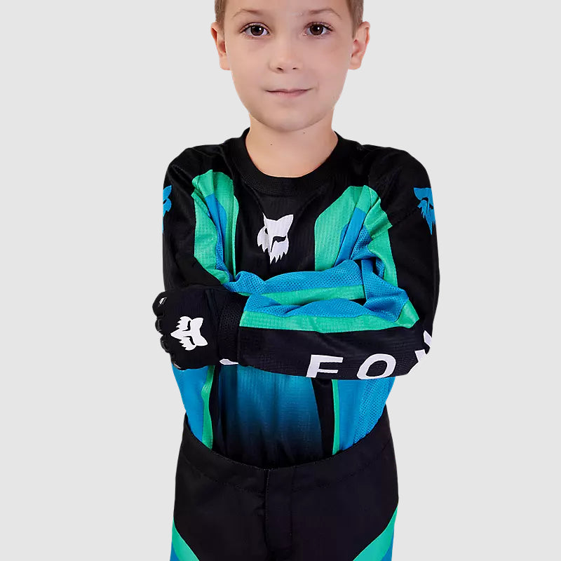 Polera Moto Infantil 180 Ballast Negro/Azul Fox
