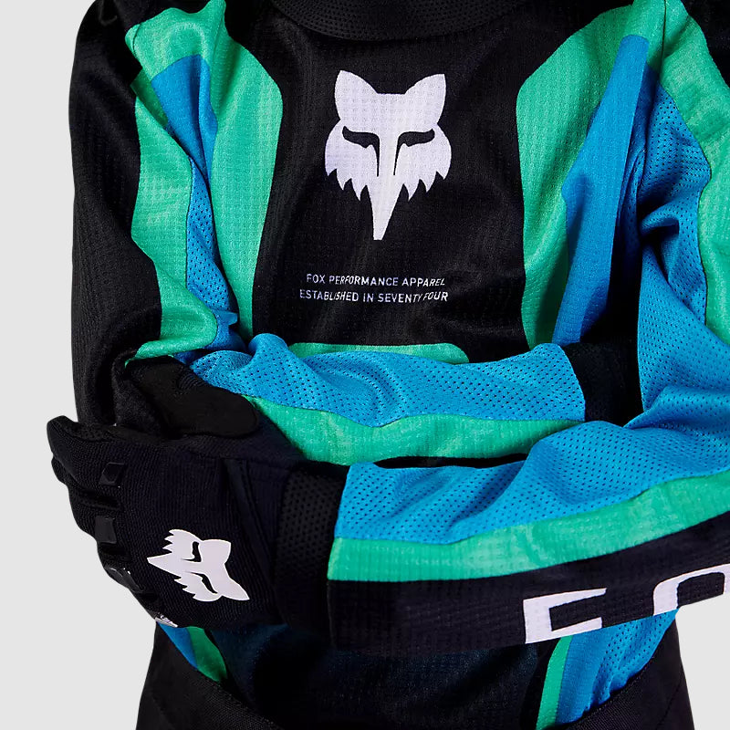Polera Moto Infantil 180 Ballast Negro/Azul Fox