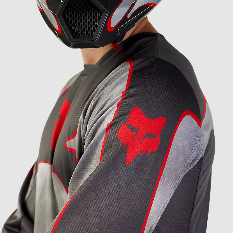 Polera Moto 180 Atlas Gris/Rojo Fox