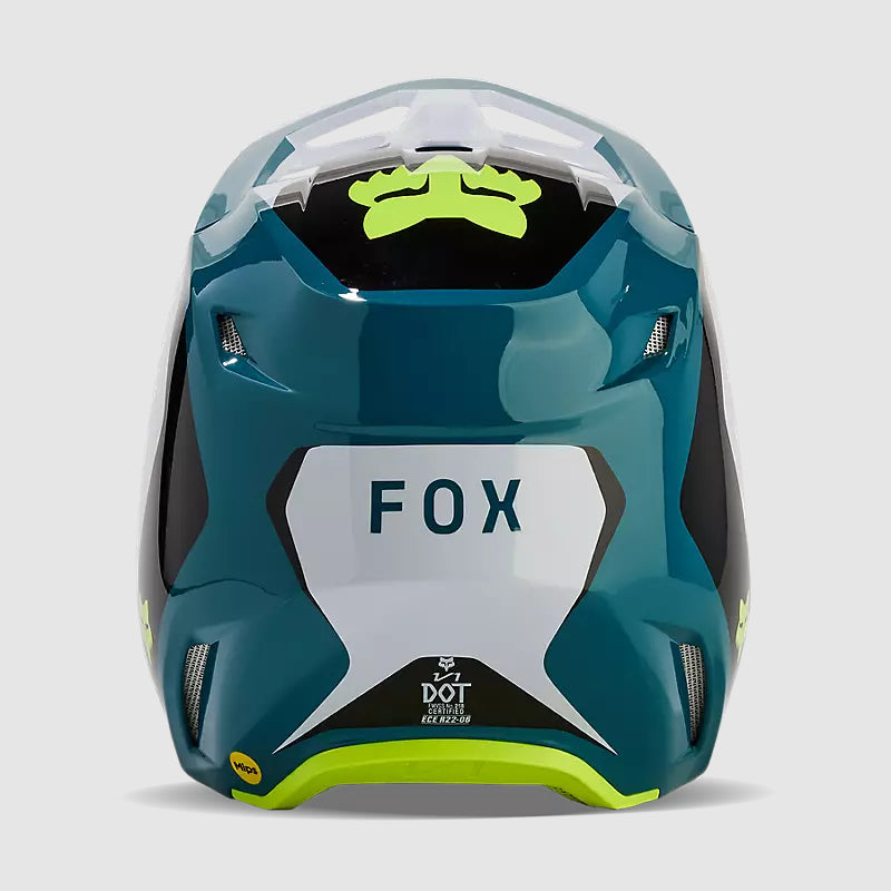Casco Moto V1 Nitro Azul Petroleo Fox