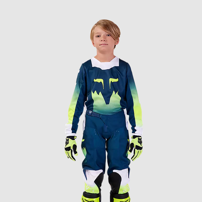Polera Moto Niño 180 Flora Azul Petroleo Fox