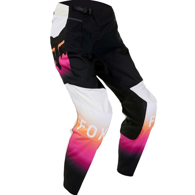 Pantalon Fox Moto Niña 180 Flora para Moto Negro/Rosado