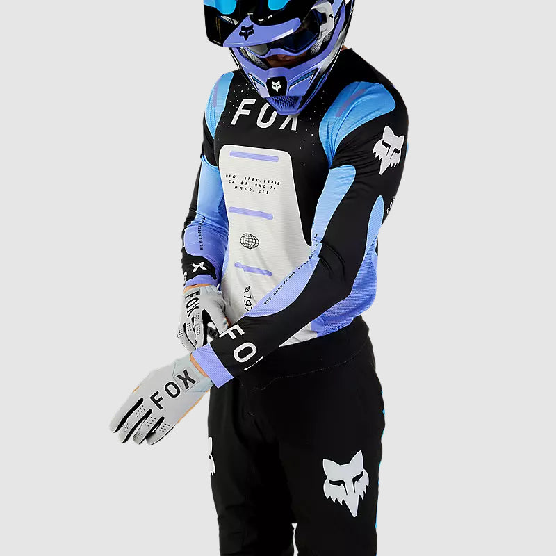 Polera Moto Flexair Magnetic Negro/Lavanda Fox