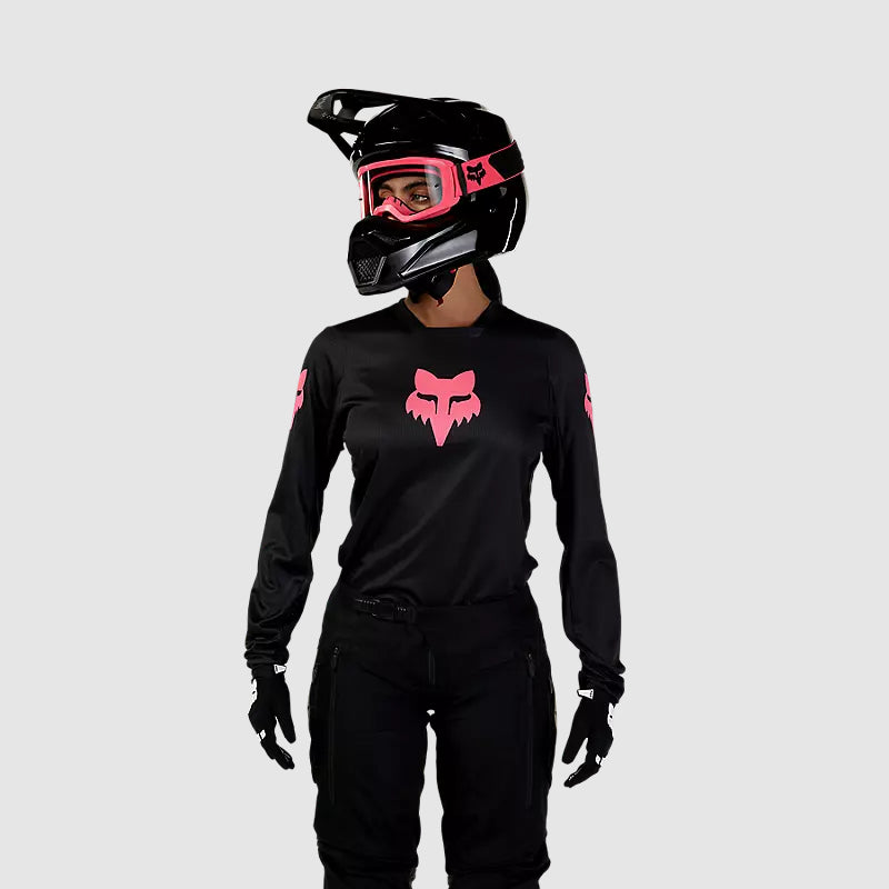Polera Moto Mujer 180 Blackout Negro Fox