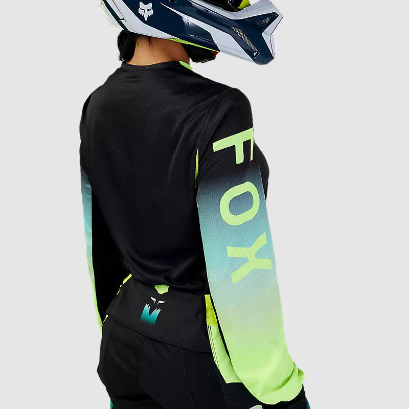 Polera Moto Mujer 180 Flora Negro/Amarillo Fox