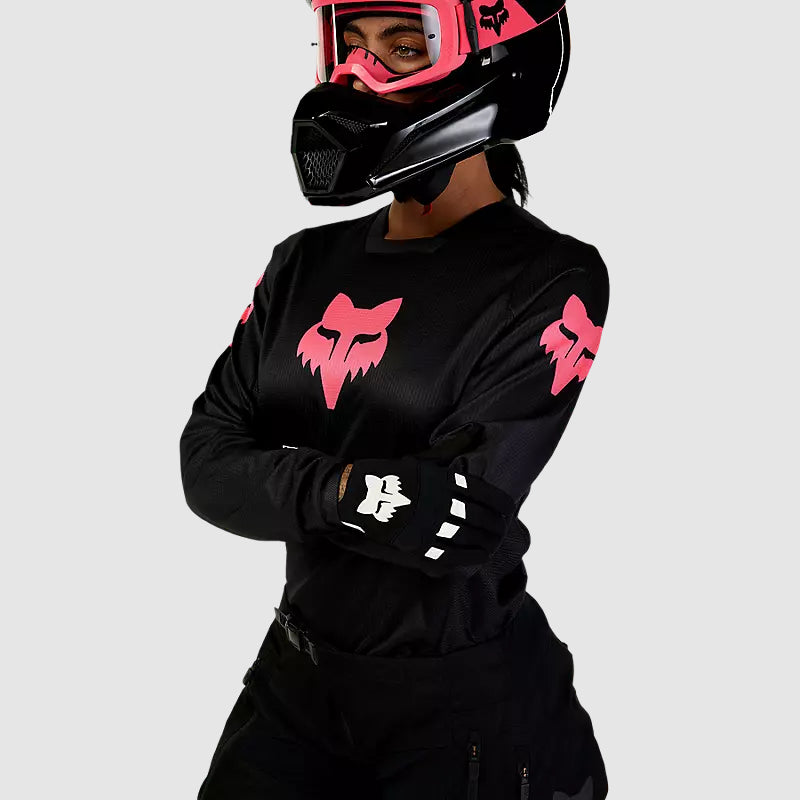 Polera Moto Mujer 180 Blackout Negro Fox
