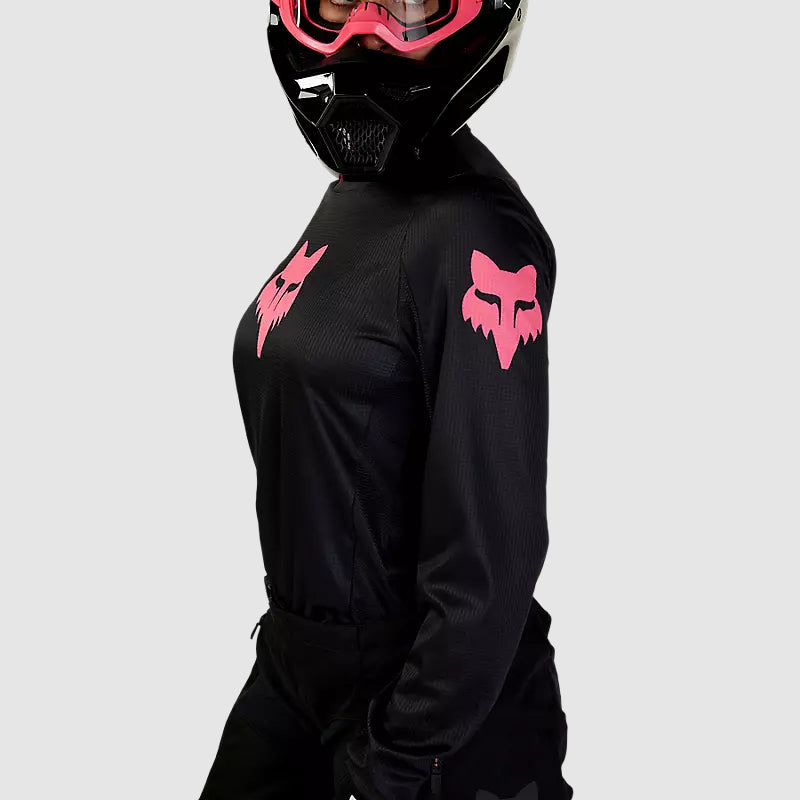 Polera Moto Mujer 180 Blackout Negro Fox