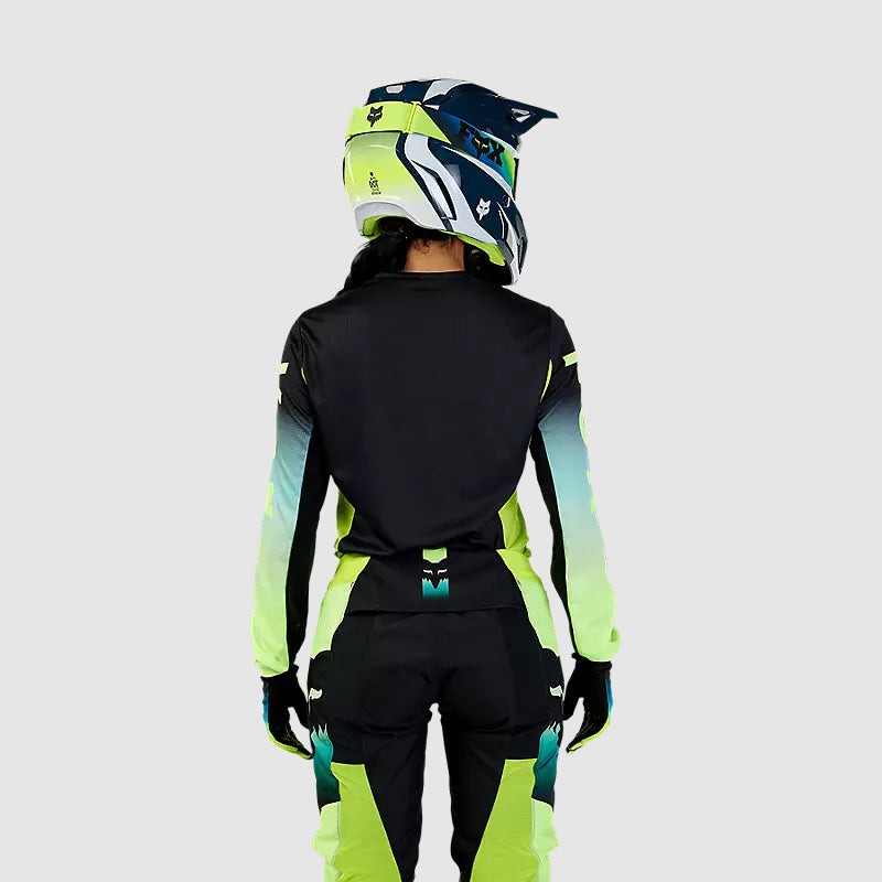 Polera Moto Mujer 180 Flora Negro/Amarillo Fox