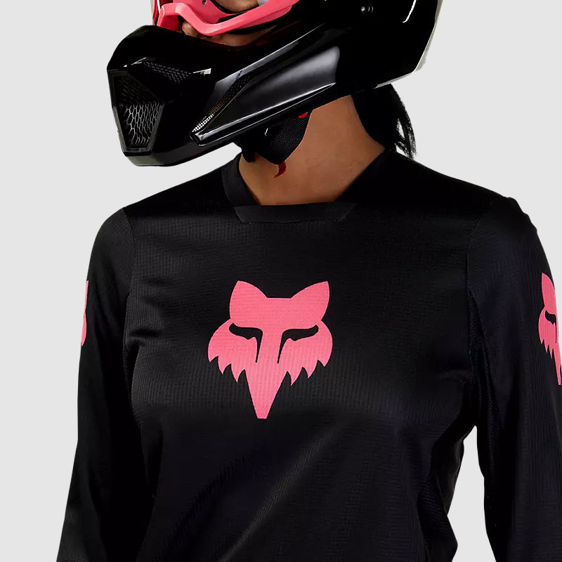 Polera Moto Mujer 180 Blackout Negro Fox