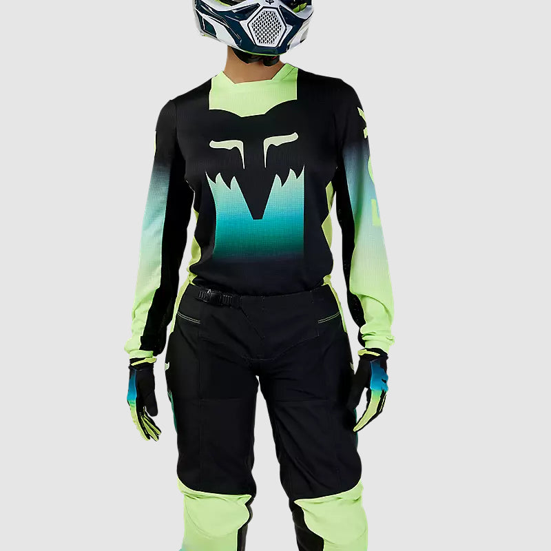 Polera Moto Mujer 180 Flora Negro/Amarillo Fox