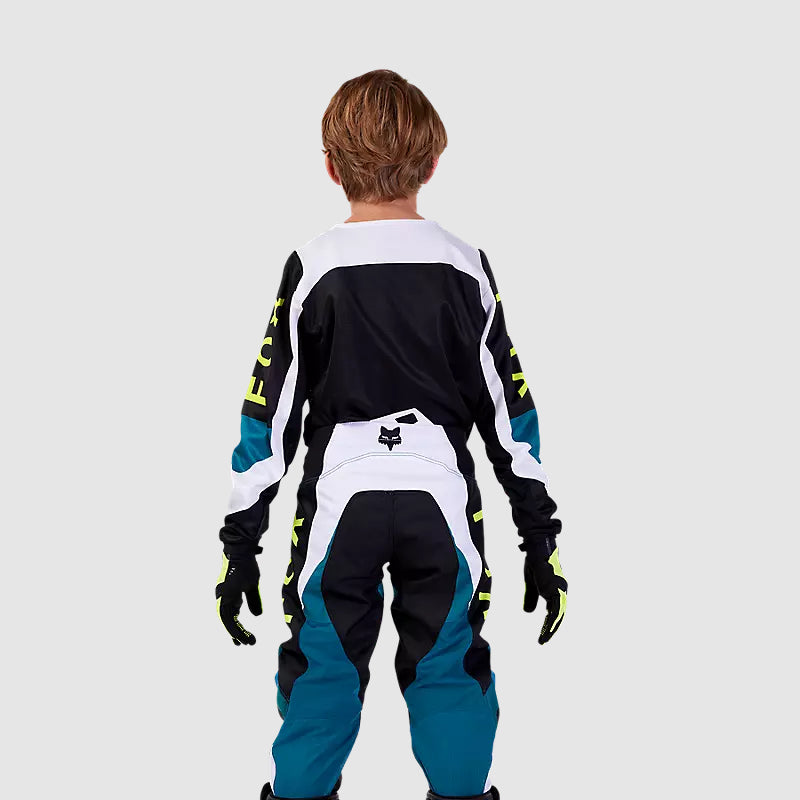 Polera Moto Niño 180 Nitro Azul Petroleo Fox