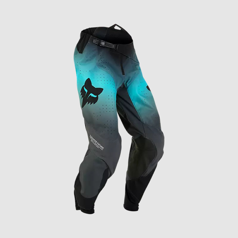 Pantalon Fox Moto 360 Revise para Moto Negro/Celeste